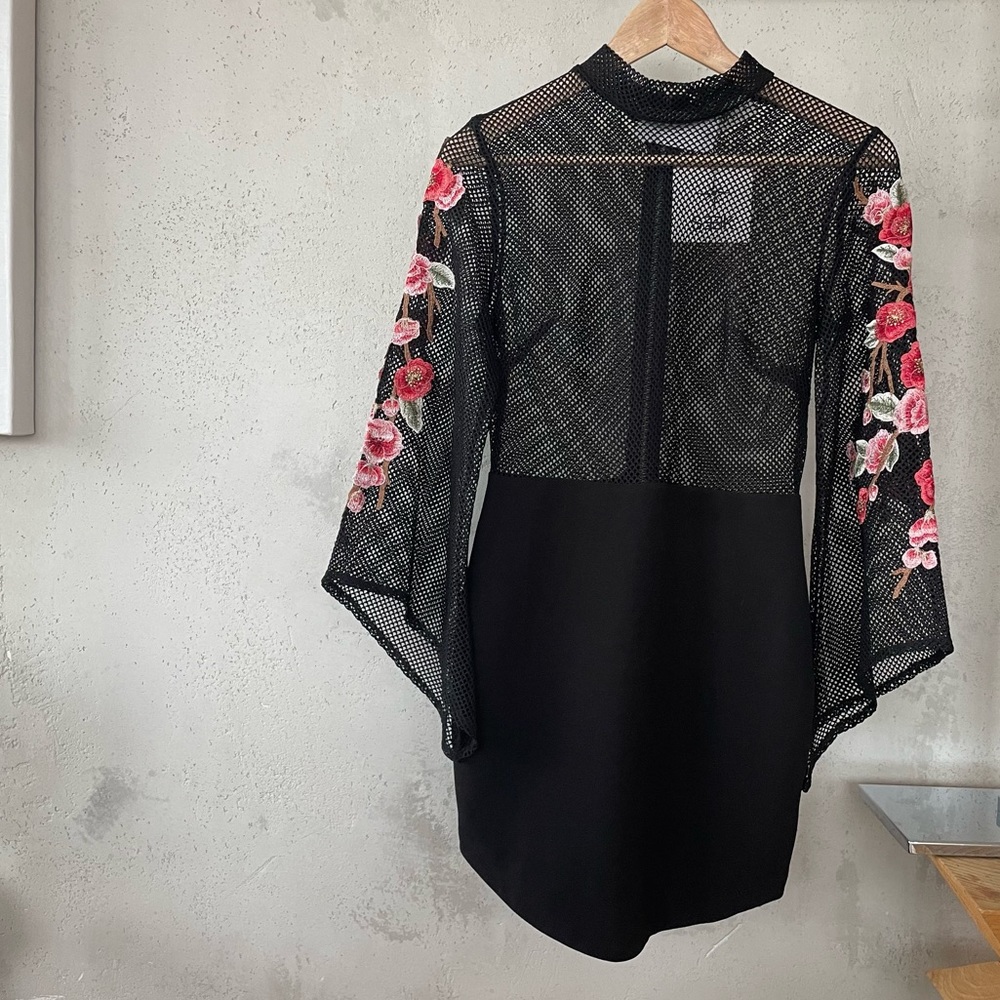 LF Seek The Label black Dress with Roses